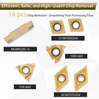 Indexable Lathe Turning Tool 21pcs Kit 3 8   10mm Shank 7pcs Metal Lathe Tools H