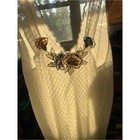 Maidenform Vintage Flower Embroidered Sheer Slip Cottagecore Dress Medium