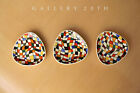     fabulous  Mcm Abstract Painted European Dishes  Vtg Plates Orig  Art 50s 60s    