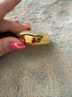 Vintage Estee Lauder Heart Crystal Powder Compact Lucidity Transparent 06