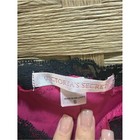 Victoria s Secret Hot Pink Stretch Satin Slip Black Lace Size M Vntg