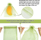 100pcs Green Mesh Fruit Protection Bags 6x9  Drawstring Pest Barrier