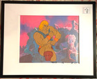 He-man Masters Of The Universe Original Production Animation Cel   Coa - Framed 