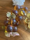 Lot Of Two Pair Vintage Lucite Grape Cluster Amber   Yellow Color
