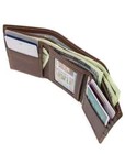 Timberland Men s Leather Trifold Wallet With Id Window  Black brown  hunter 