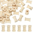 Wooden Empty Spools 1 x0 6  Unfinished Thread Bobbins For Sewing   Crafts  100 P