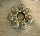 Antique Primitive Tin Ware Cake Pudding Bread Mold Swirls   Peaks