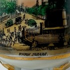 Union Square - Nyc Ny New York Souvenir Antique Painted Porcelain Cup Trinket