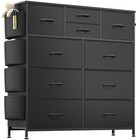 10 Drawer Dresser Chest Of Drawers Fabric Storage Organizer Unit For Bedroom Lot