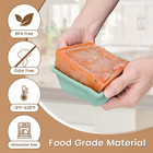 Silicone Freezer Tray For Soup Ice Cubes  2-cup Freezing Trays With Lid For Meal