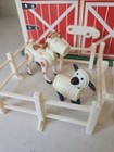 Vintage 1967 Fisher Price Little People Family Farm Play Set W some Figures Moos