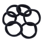 Scunci Ponytail Hosiery Elastics For Thick Hair  Black  6-pieces