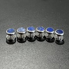 Round Lapis Lazuli Stone Formal Wear Dress Shirt Studs Set 6 Pcs A Set