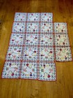 Vintage Handmade 1940s Pennsylvania Dutch Folk Art Tablecloth 60 X 36   Towel