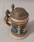 Miniature  3 Tone Zum Wohlsein  Relief  German  Beer  Stein