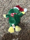 Dandee Green Frog 8    Plush Stuffed Animal Christmas Santa Hat Collectors Choice