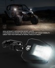 Utv Side View Mirrors Aluminum W led Spot Light Smoke Lens For 1 75 -2  Roll Bar