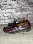 G h  Bass   Co  Weejuns Burgundy Leather Kiltie Tassel Loafers Men Sz 9 5e Us 43