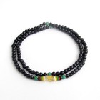 6mm Tibetan Buddhist 108 Blue Sandstone Prayer Beads Amulet Necklace bracelet