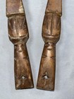 Vintage Wood Fork Spoon Wall Decor Lot 4 Rustic Primitive Brown Carved Faces
