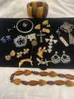 Vtg Junk Drawer Jewelry For Crafts Pendants Earrings Bracelets Brooches