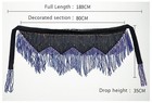 Women Beaded Fringe Hip Scarf Belly Dance Waist Wrap Tassel Chain Belt Costume