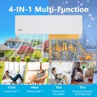 27000 Btu 21 Seer Dual Zone Mini Split Air Conditioner   Heat Pump  2 X12000btu 