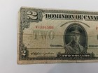  2 1923 Dominion Of Canada Note Black Seal Series  Circulated
