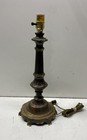 Vintage Neoclassical Cast Metal Table Lamp Base Brass Tone Regency Style 18 