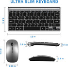 Wireless Keyboard And Mouse Combo  Compact Quiet Wireless Keyboard And Mouse Set