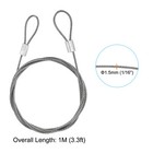 Stainless Steel Cable  6 Pack Pvc Coated 1 16  Wire Rope For Deck Railing 3 3ft