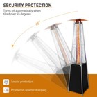 Outdoor Patio Heater With Wheel Commercial Residential Garden Propane Gas Heater