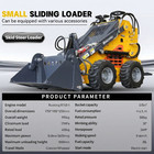24hp Mini Skid Steer Loader Wheel Stand-on Loader Rato Engine With 4-in-1 Bucket