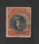 Barbados  151  1921  1p  Victory Issue      Used F-vf  C