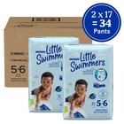 34 Ct Huggies Little Swimmers Disposable Swim Diapers  Size 5-6  32  Lbs   2