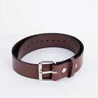 Amish-made Casual Leather Belt  Chrome Buckle And Snaps  2  Wide  Black Or Brown