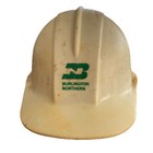 Vintage Burlington Northern Railroad Hard Hat Safety Helmet Sellstrom Usa White