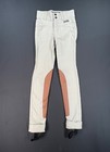 Kerrits Crossover Front-zip Tan Jodpurs Show Pants W Extended Knee Patch  kid S 