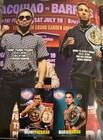 Manny Pacquiao-mario Barrios 2025 Program  2 Cards   1 Rc    Revised Bout Sheet