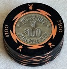 Playboy Atlantic City  100 Chips 5-ct Peach Inlay Bud Jones Pbj03