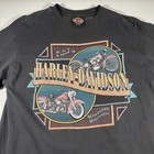 Vtg 90s Harley Davidson T Shirt L Milwaukee Graphic 1991 Usa San Mateo Biker