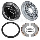 Rear Brake Drum Hub Plate Seal Shoes Assy For Yamaha Yfm400fw Kodiak 400 1993-99