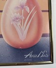 Vintage Andy Mack Siamese Cat Framed Print 80s Cherry Blossoms 16x20 1986 Decor