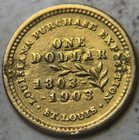 1903 G 1 Mckinley Louisiana Purchase Commemorative Gold Dollar  Ex-jewelery