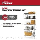 Hyper Tough 5-tier Wire Storage Shelves  36  W X 16  D X 72  H  1750 Lb Load