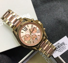 Michael Kors Mk6359 Bradshaw Two-tone Chronograph Dial Analog Women s Watch 43mm