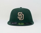 New Era 59fifty Men Boys Fitted Cap San Diego Padres 2010 Season Green Hat 6 7 8