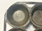 Antique Primitive Muffin Pan Handmade 12 5    X 6 5    Metal Farmhouse Rare