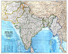     1984-12 December Peoples Of South Asia India Nepal National Geographic Map  A1