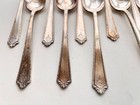 Holmes Edwards Silver Plate 12 Serving Spoons Pageant Inlaid Is Vintage